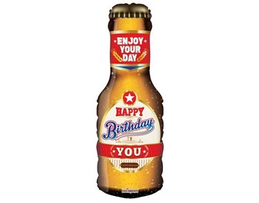 36IN HAPPY BIRTHDAY BEER SUPERSHAPE