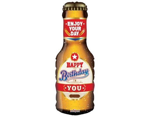36IN HAPPY BIRTHDAY BEER SUPERSHAPE