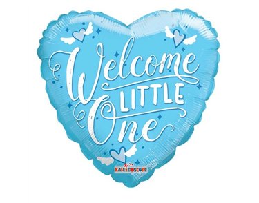18IN WELCOME LITTLE ONE BLUE FOIL BALLOON