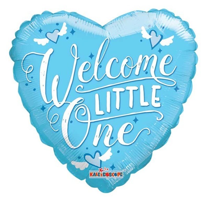 18IN WELCOME LITTLE ONE BLUE FOIL BALLOON