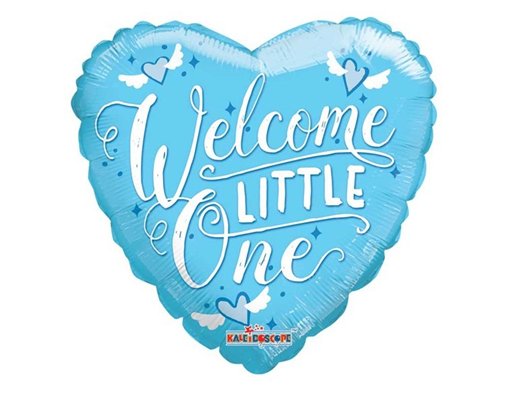 18IN WELCOME LITTLE ONE BLUE FOIL BALLOON