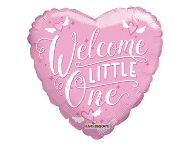 18IN WELCOME LITTLE ONE PINK FOIL BALLOON
