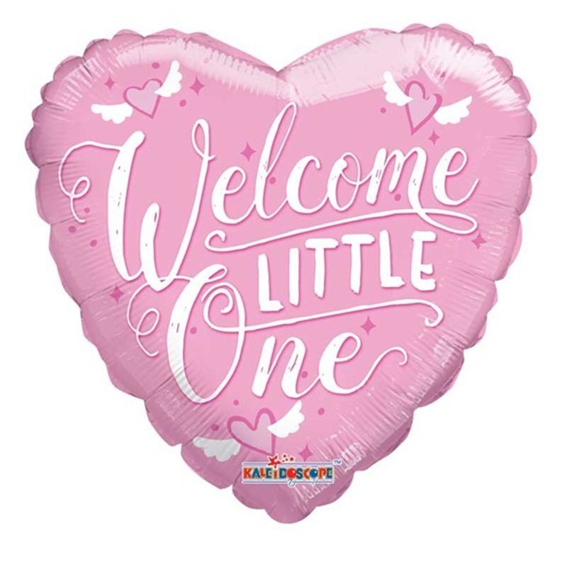 18IN WELCOME LITTLE ONE PINK FOIL BALLOON