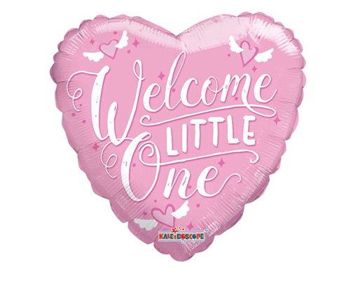 18IN WELCOME LITTLE ONE PINK FOIL BALLOON