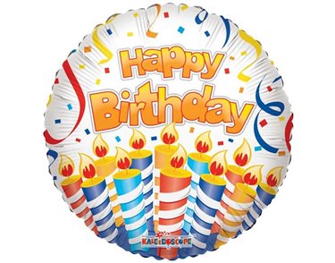 18IN HAPPY BIRTHDAY CANDLES FOIL
