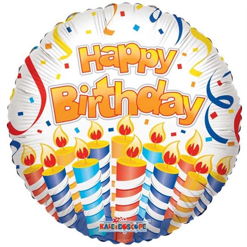 18IN HAPPY BIRTHDAY CANDLES FOIL