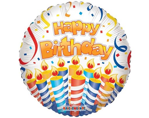 18IN HAPPY BIRTHDAY CANDLES FOIL