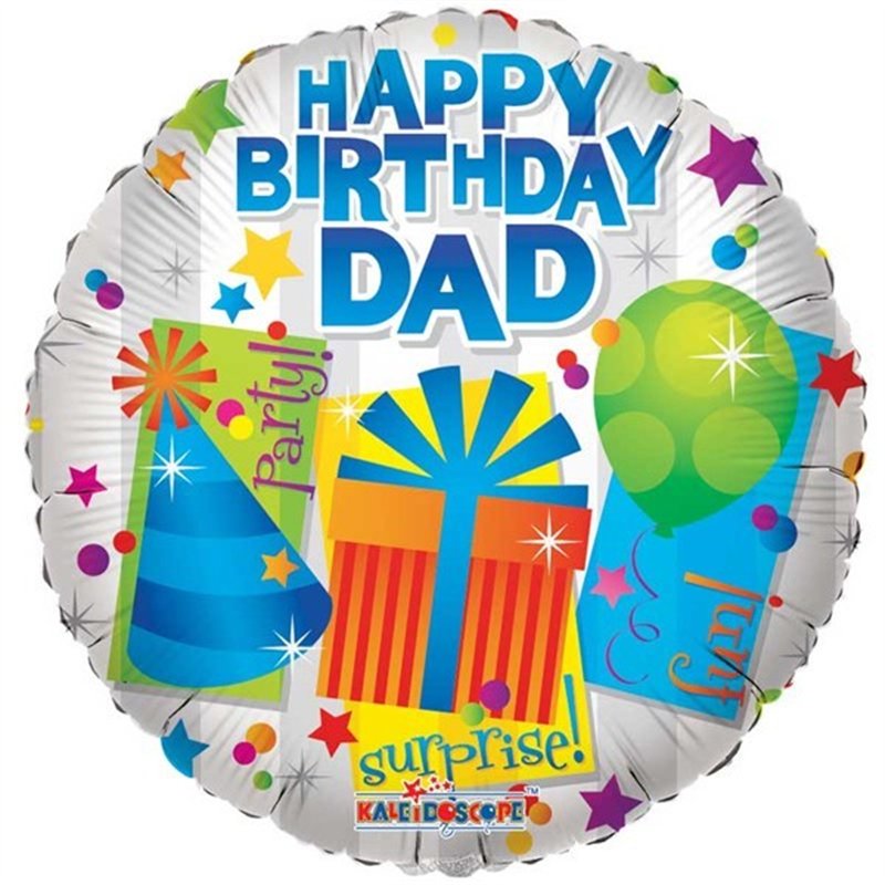 18IN HAPPY BIRTHDAY DAD FOIL BALLOON