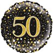 18IN 50TH SPARKLING FIZZ BLACK GOLD
