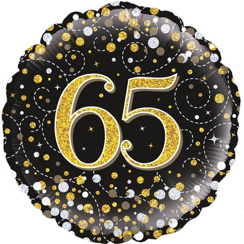 18IN 65TH SPARKLING FIZZ BLACK GOLD
