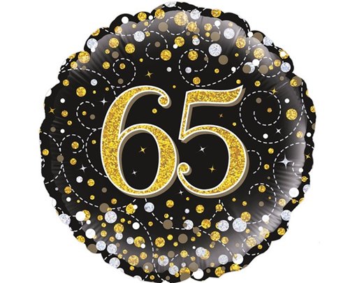 18IN 65TH SPARKLING FIZZ BLACK GOLD
