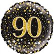 18IN 90TH SPARKLING FIZZ BLACK GOLD