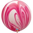 (2) 30IN RED & WHITE AGATE QUALATEX