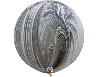 (2) 30IN BLACK & WHITE AGATE QUALATEX