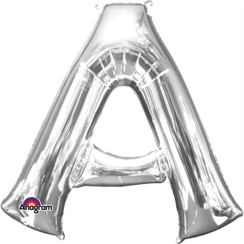 SILVER LETTER A SUPER SHAPE FOIL