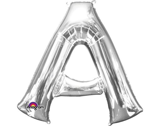 SILVER LETTER A SUPER SHAPE FOIL
