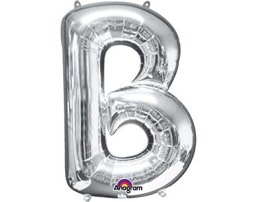 SILVER LETTER B SUPER SHAPE FOIL