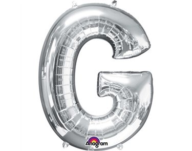 SILVER LETTER G SUPER SHAPE FOIL