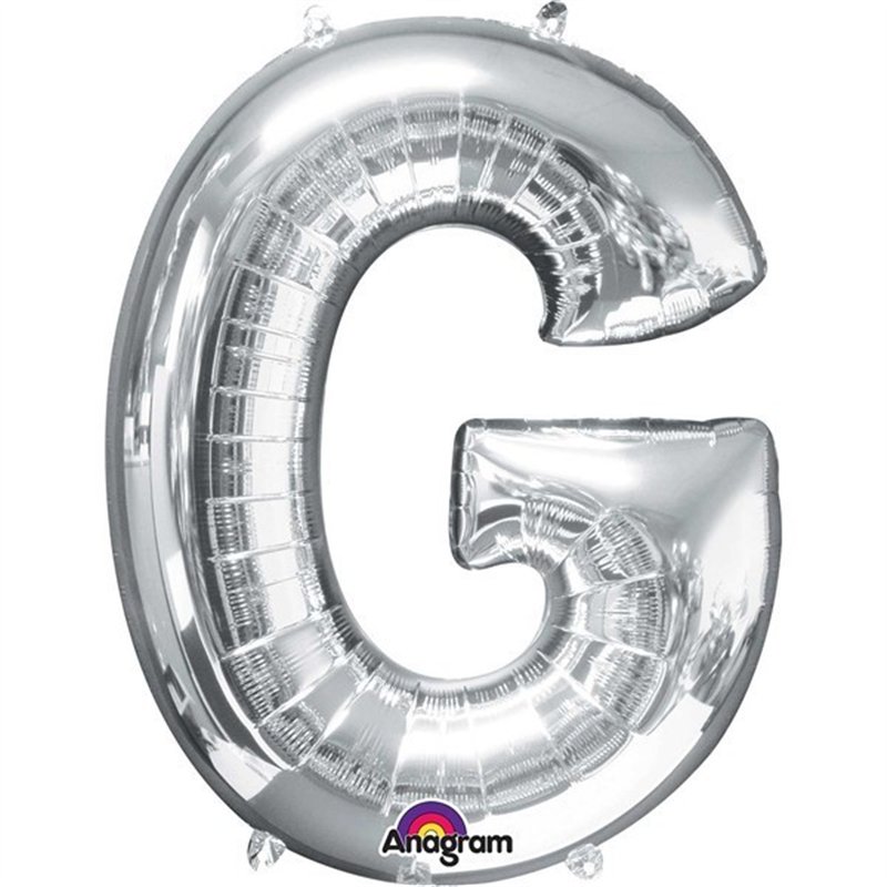 SILVER LETTER G SUPER SHAPE FOIL