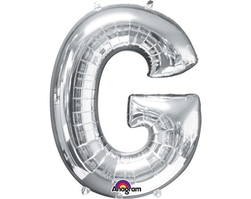 SILVER LETTER G SUPER SHAPE FOIL