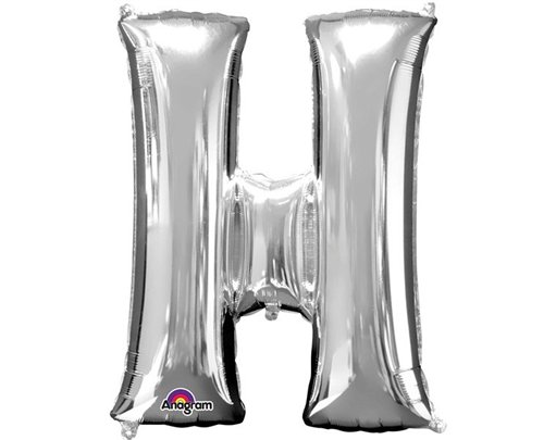 SILVER LETTER H SUPER SHAPE FOIL
