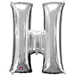 SILVER LETTER H SUPER SHAPE FOIL