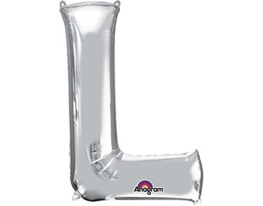 SILVER LETTER L SUPER SHAPE FOIL