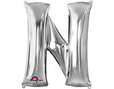 SILVER LETTER N SUPER SHAPE FOIL