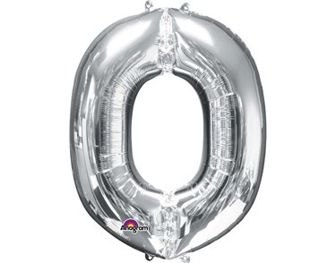 SILVER LETTER O SUPER SHAPE FOIL