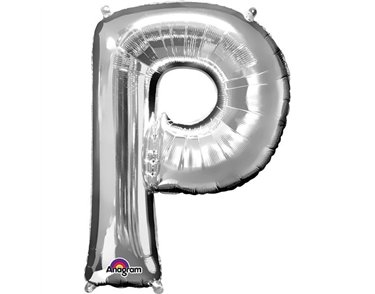 SILVER LETTER P SUPER SHAPE FOIL