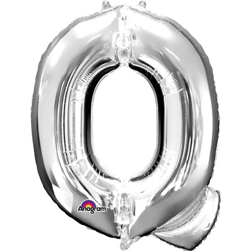 SILVER LETTER Q SUPER SHAPE FOIL