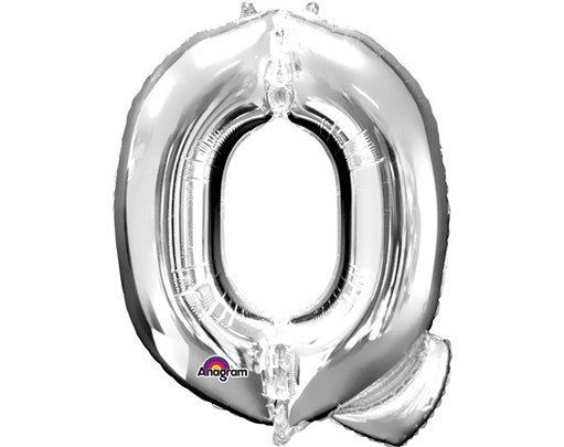 SILVER LETTER Q SUPER SHAPE FOIL