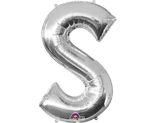 SILVER LETTER S SUPER SHAPE FOIL