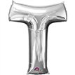 SILVER LETTER T SUPER SHAPE FOIL