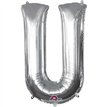 SILVER LETTER U SUPER SHAPE FOIL