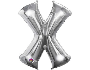 SILVER LETTER X SUPER SHAPE FOIL