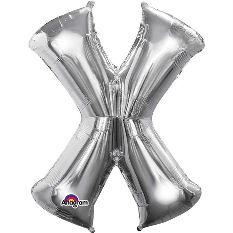 SILVER LETTER X SUPER SHAPE FOIL