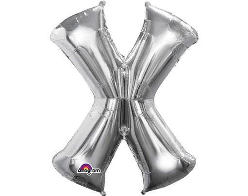 SILVER LETTER X SUPER SHAPE FOIL