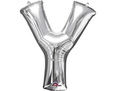 SILVER LETTER Y SUPER SHAPE FOIL