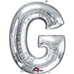 16IN SILVER LETTER G SHAPED FOIL