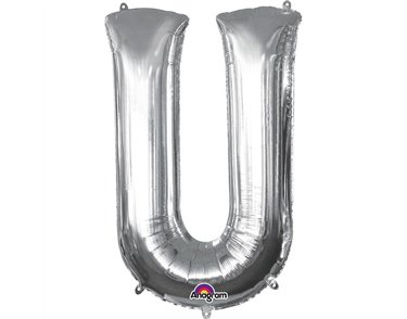16IN SILVER LETTER U SHAPED FOIL