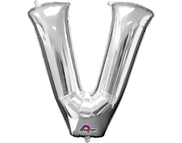 16IN SILVER LETTER V SHAPED FOIL