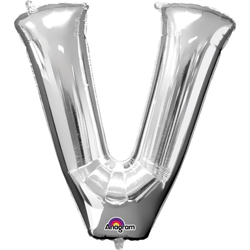 16IN SILVER LETTER V SHAPED FOIL
