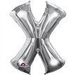 16IN SILVER LETTER X SHAPED FOIL
