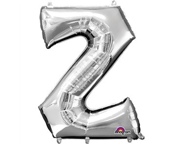 16IN SILVER LETTER Z SHAPED FOIL