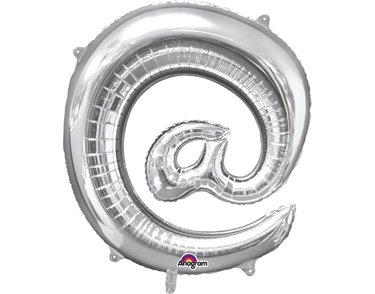 16IN SILVER @ SYMBOL SHAPED FOIL