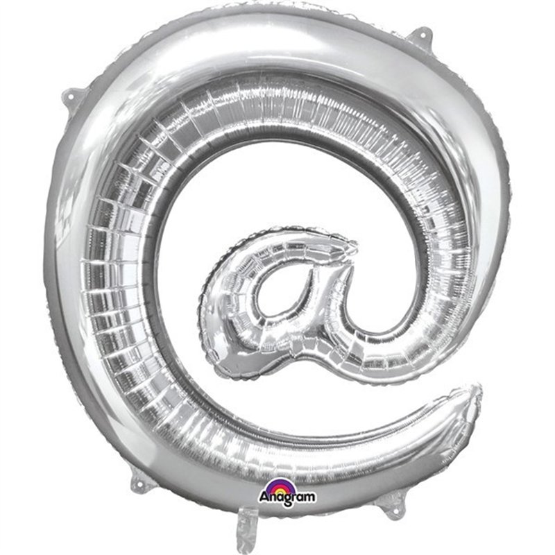 16IN SILVER @ SYMBOL SHAPED FOIL