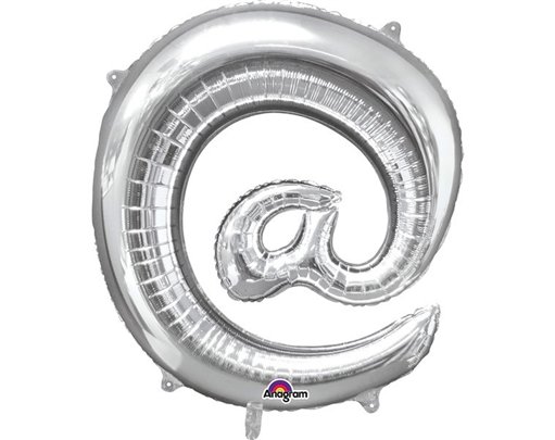 16IN SILVER @ SYMBOL SHAPED FOIL