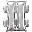 16IN SILVER HASHTAG SHAPED FOIL