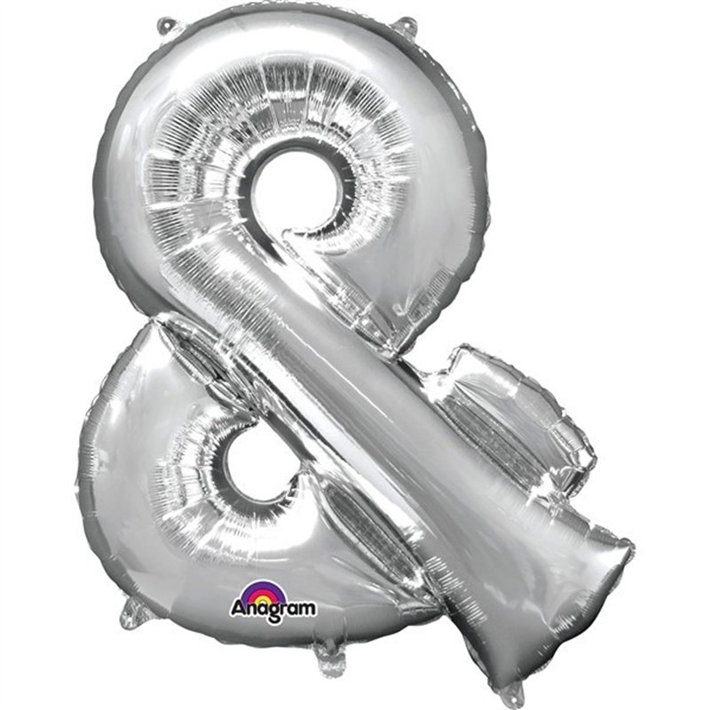 16IN SILVER AMPERSAND SHAPED FOIL